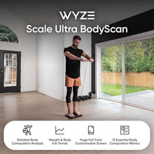 Load image into Gallery viewer, Wyze Smart Scale Ultra BodyScan with Handle – Wi-Fi & Bluetooth Body Composition Scale for Weight, BMI, Body Fat, Muscle Mass, and Segmental Measurement, 400 lbs, White