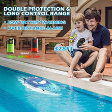 Load image into Gallery viewer, DEERC High-Speed RC Boat for Kids & Adults, 20+ MPH Full Proportional Remote Control Shark Boat with LED Lights, 2.4GHz Racing Boat for Pools & Lakes