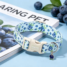 Load image into Gallery viewer, ARING PET Blueberry Dog Collar, Cute Spring Summer Blue Doggy Collars for Puppy Small Medium Large Boy Girl Dogs, for Daily Photos Beach Walking Hiking Picnic-S