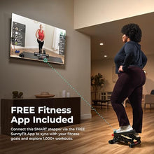Load image into Gallery viewer, Sunny Health & Fitness Mini Steppers for Exercise at Home, Stair Step Workout Machine with Optional Resistance Bands, Full Body Cardio Equipment, Optional Free SunnyFit App Connection Smart Stepper