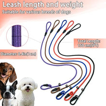 Load image into Gallery viewer, FOVRLZSE 5-Pack Nylon Dog Leashes, 4.6FT, Red Black Blue Brown Purple