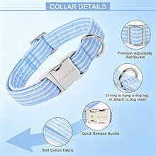 Load image into Gallery viewer, ARING PET Boy Dog Collar for Puppy Small Medium Large Dogs-Blue Stripe S