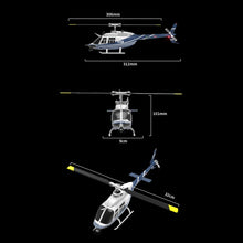 Load image into Gallery viewer, C138 Remote Control Helicopter, Bell206 Helicopter 2.4GHz 4CH Single Propeller Aileron RC Aircraft One Click Roll Takeoff