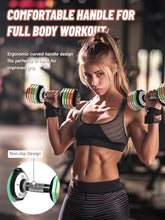 Load image into Gallery viewer, Adjustable Dumbbells Set 12.5LB Pair, 1-Sec Fast Adjustable 5 Free Weights, Premium Comfort Non-slip Metal Handle, Compact Size for Full Body Home Workout (Rainbow)