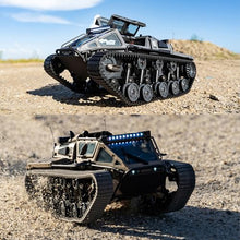 Load image into Gallery viewer, RC Military Tank Armored Fighting Car with LED Lights, 2.4G Remote Control, 1:16 Scale All-Terrain Vehicle (Yellow)