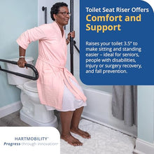 Load image into Gallery viewer, Toilevator Toilet Riser - 3.5" High Toilet Riser Base for Handicap and Elderly, Extra Tall Toilet Seat Elevator, 500 lb Capacity, Easy Install Toilet Seat Riser, Compatible with Standard Toilets