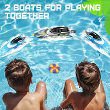 Load image into Gallery viewer, BEZGAR RC Boat, 2 Packs 12 inch Fast Speed RC Boat 30 KPH with A Portable Suitcase for Lakes & Pools & Salt Water