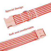 Load image into Gallery viewer, ARING PET Cute Dog Collar for Puppy Small Medium Large Dogs-Red Stripe M