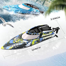 Load image into Gallery viewer, BEZGAR RC Boat, 2 Packs 12 inch Fast Speed RC Boat 30 KPH with A Portable Suitcase for Lakes & Pools & Salt Water