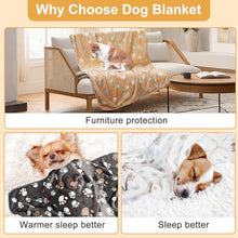 Load image into Gallery viewer, Gowyeg Dog Blanket for Large Dogs 3 Pack Dog Cat Flannel Blankets Washable Soft Pet Throw Cover for Kennel Crate Bed Cute Paw Pattern Pet Blanket Grey/White/Brown 41" x 31"