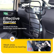 Load image into Gallery viewer, HOMEPEDIA Metal Car Dog Barrier for Small to Medium Dog,Hard to Climb Over,Durable Pet Barrier for Car,Elastic Ropes & Buckle Straps Firmly Fixed,Easy Installation,Limited Lifetime Warrnaty