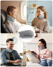 Load image into Gallery viewer, Heated Neck Brace Cervical Collar - Neck Support Brace with Heating Pad, Soft Foam Wraps Keep Vertebrae Stable and Aligned for Relief of Cervical Spine Pressure for Women & Men (Medium Size) Grey