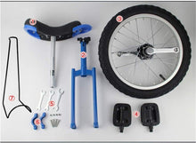 Load image into Gallery viewer, MDybf Wheeled Unicycle, Butyl Tire Wheeled Bicycle, Outdoor Sports and Fitness, Single Wheel Balanced Bicycle, Acrobatic Bike (Size : Black)