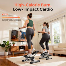 Load image into Gallery viewer, SPORTSROYALS Twist Stepper/Mini Stepper for Exercise at Home,Stair Stepper with Resistance Bands for Full Body Workout