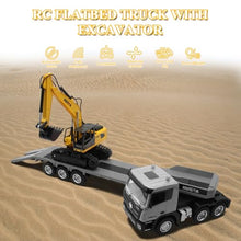 Load image into Gallery viewer, 1:24 RC Semi-Trailer Engineering Tractor With Sound and Lights, Construction Vehicles for Boys