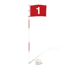 Load image into Gallery viewer, DuraRange 6 ft Golf Flagstick Set, Number 1 Flag, 1 Pack