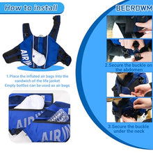Load image into Gallery viewer, BECROWM Dog Life Jacket Ripstop Dogs Life Vest for Swimming Boating Dog Safety Vest Adjustable Preserver with High Buoyancy and Durable Rescue Handle for Small,Medium,Large Dogs (Small)