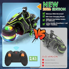 Load image into Gallery viewer, Remote Control Motorcycle, 2026 New Edition with RGB Color-Changing Wheels and Exclusive Sideways Glide