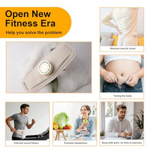 Load image into Gallery viewer, Ab Toning Belt, Abdominal Massager Belt with Shaping & Heating Functions, Abs Sculptor Daily Training for Home Office Fitness Exercise Men Women Unisex (Beige)