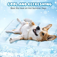 Load image into Gallery viewer, linseyCove Dog Cooling Mat, 2026 Upgraded Cool Gel Mat with Long-Lasting Cool, Waterproof Fabric Portable Cooling Pad for Pets, Pressure-Resistant & Foldable Summer Mat for Indoor/Outdoor Use (Blue)