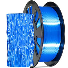 Load image into Gallery viewer, DO3D Silk Blue PLA Satin Shiny 3D Printer Filament, 1.75mm Diameter 1kg Spool 2.2lbs for FDM 3D Printers