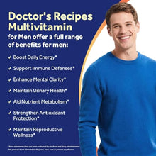 Load image into Gallery viewer, Doctor's Recipes Multivitamin for Men, Comprehensive Daily Multivitamin, Includes Lycopene, Saw Palmetto, Vitamins A, B6, B12, C, D, E, Zinc & More, Heart, Energy, Prostate & Immune Health, 90 Tablets