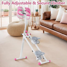 Load image into Gallery viewer, Stair Stepper for Home - Vertical Climber Workout Machine with Stable Frame, Adjustable Handlebar for Full-Body Exercise (Pink)