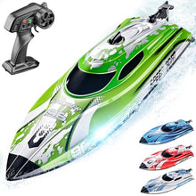 Load image into Gallery viewer, BEZGAR RC Boat, 12 inch Remote Control Boat for Kids and Adults, 25 KPH Fast RC Speed Boats with 700mAh Battery, Ideal Waterproof Toy Boats for Lakes & Pools - TX126 Green