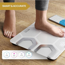 Load image into Gallery viewer, Digital Bathroom Body Composition Analyzer with Wireless Smartphone APP 400 lbs 11.8 x 11.8 inch (White)