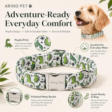 Load image into Gallery viewer, ARING PET Boy Dog Collar for Puppy Small Medium Large Dog-Green Dinosaur XS