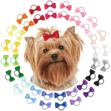 Load image into Gallery viewer, NCMAMA Dog Hair Bows with Rubber Bands for Small Dog Puppy Girls Grooming