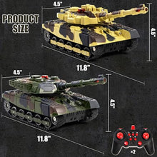 Load image into Gallery viewer, Supdex 1/28 RC Battle Tank Set, Remote Control Army Toy That Shoots for Kids and Adults