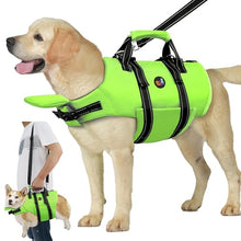 Load image into Gallery viewer, Dogcheer Dog Life Jacket with Back Zipper, High Buoyancy Puppy Swimming Vest, Dog Life Vest for Boating, Reflective Pet Floating Swim Vest PFD for Small Medium Large Dogs-Green,S
