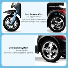 Load image into Gallery viewer, Super Large Electric 3 Wheel Mobility Scooters, Heavy Duty 800W Wheelchair Device, 25 Miles Long Range, All Terrain Mobility Scooter,Speed Adjust, Remote Key,Receive Ready to Ride (3 Wheel -Black)
