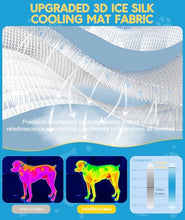 Load image into Gallery viewer, YAOGEG Upgraded Dog Cooling Mat for Dogs& Cats,Ice Silk Self Cooling Mat for Dogs(Q-Max>0.5),Washable Breathable Non-Slip Summer Dog Bed Mats for Crate Car Sofa Indoor Outdoor,Light Blue 23.6×17.7in