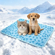 Load image into Gallery viewer, YAOGEG Upgraded Dog Cooling Mat for Dogs& Cats,Ice Silk Self Cooling Mat for Dogs(Q-Max>0.5),Washable Breathable Non-Slip Summer Dog Bed Mats for Crate Car Sofa Indoor Outdoor,Light Blue 23.6×17.7in