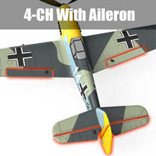 Load image into Gallery viewer, Remote Control RTF Airplane, 4 Channel 6-Axis Gyro Park Flyer RC Plane BF109, WW2 Warbird Aircraft Toy Gift for Adults & Kids