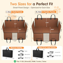 Load image into Gallery viewer, JKLESA Hard Bottom Dog Car Seat Cover, 52"×65", Waterproof PU Leather