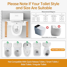 Load image into Gallery viewer, Simple Project 15.7" Toilet Safety Rails for Seniors, Flipped 90°&Adjust Heigh Toilet Seat Handle, Super Sturdy 500LBS Toilet Safety Frame for Disabled or Mobility Issues, Grab Bars Arms(Brown)