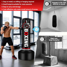 Load image into Gallery viewer, Heavy Punching Bag for Adults Teens, 70" Freestanding Punching Bag with Stand Kickboxing Bags, Women Men Heavy Boxing Bag for Beginners Training MMA Karate Muay Thai Fitness