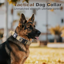 Load image into Gallery viewer, 2026 Upgrade Dog Collar with IPX8 Waterproof AirTag Holder,Military Tactical Comfortable Control Handle and Ultra-Durable Metal Buckle/Night Reflective,GPS Collar for Medium to Large Dogs(Khaki/XL)