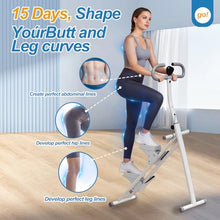 Load image into Gallery viewer, Stair Stepper for Home Gym, Foldable Vertical Climber Workout Machine, Full Body Cardio Machine with Adjustable Handles, LCD Monitor (White)