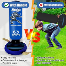 Load image into Gallery viewer, Marwan Sports Ninja Kids Punching Bag — Inflatable Sensory Toy & Birthday Gift for Boys & Girls Ages 4-12, 63" Freestanding 5-in-1 Kit, Indoor Apartment-Quiet Sensory-Friendly Active Play