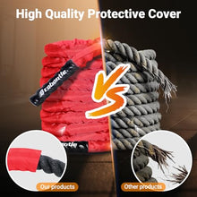 Load image into Gallery viewer, Brobantle Battle Rope 2 Inch Diameter,Red 30FT Exercise Workout Ropes for Home Gym Heavy Weighted Training Rope for Working Out