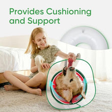 Load image into Gallery viewer, Supet Raised Inflatable Dog Cone After Surgery - Adjustable Recovery Donut Collar with Removable Shield to Stop Licking Wounds & Protect Stitches - Soft Dog Cone Alternative for Dogs (Watermelon,M)