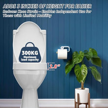 Load image into Gallery viewer, Raised Bidet Toilet Seat Elongated 18.5" – Soft Close, Dual Self-Cleaning Nozzles, Quick Release & Connect, Sturdy PP, Won't Loosen, Ideal for Seniors, Elderly & Limited Mobility, White