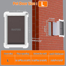 Load image into Gallery viewer, MIAOTONG Steel Dog Door for Wall, 3-Flap, Sturdy and Durable, Large