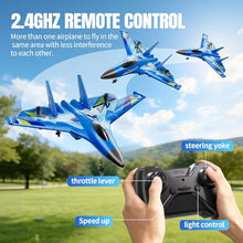 Load image into Gallery viewer, Foam RC Plane for Kids Adults Beginner, Remote Control Airplane RC Jet