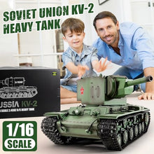 Load image into Gallery viewer, BESTYMXY RC Tanks Heng Long Russia KV-2 Heavy Tank, 1/16 2.4ghz Russian Tank Model