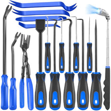 Load image into Gallery viewer, DOAHO 17Pcs Mechanic Hook and Pick Tool Set & Car Trim Removal Kit with Fastener Clip Pliers,Rivet Puller,Magnetic Pickup,Gasket Scraper,Non-Scratch Plastic Pry Tools for Automotive Repair-Blue